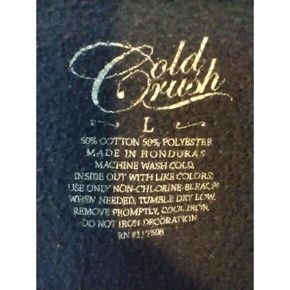 Black Cold Crush Raw Hem Crop Sweatshirt Pullover β Size Large - Picture 5 of 5